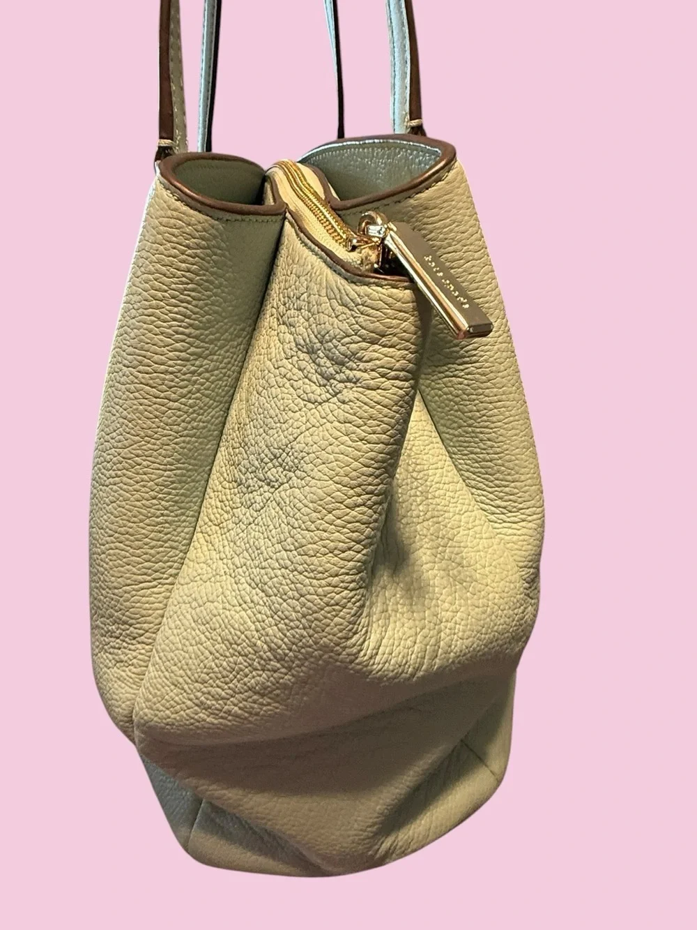 Kate Spade Monet Large Triple-Compartment Leather Pre-Loved Pale Blue Tote 🩵